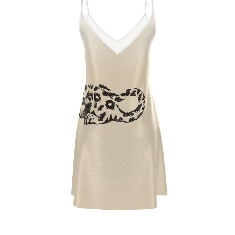 Vela Silk Dress in Lounging Jaguar