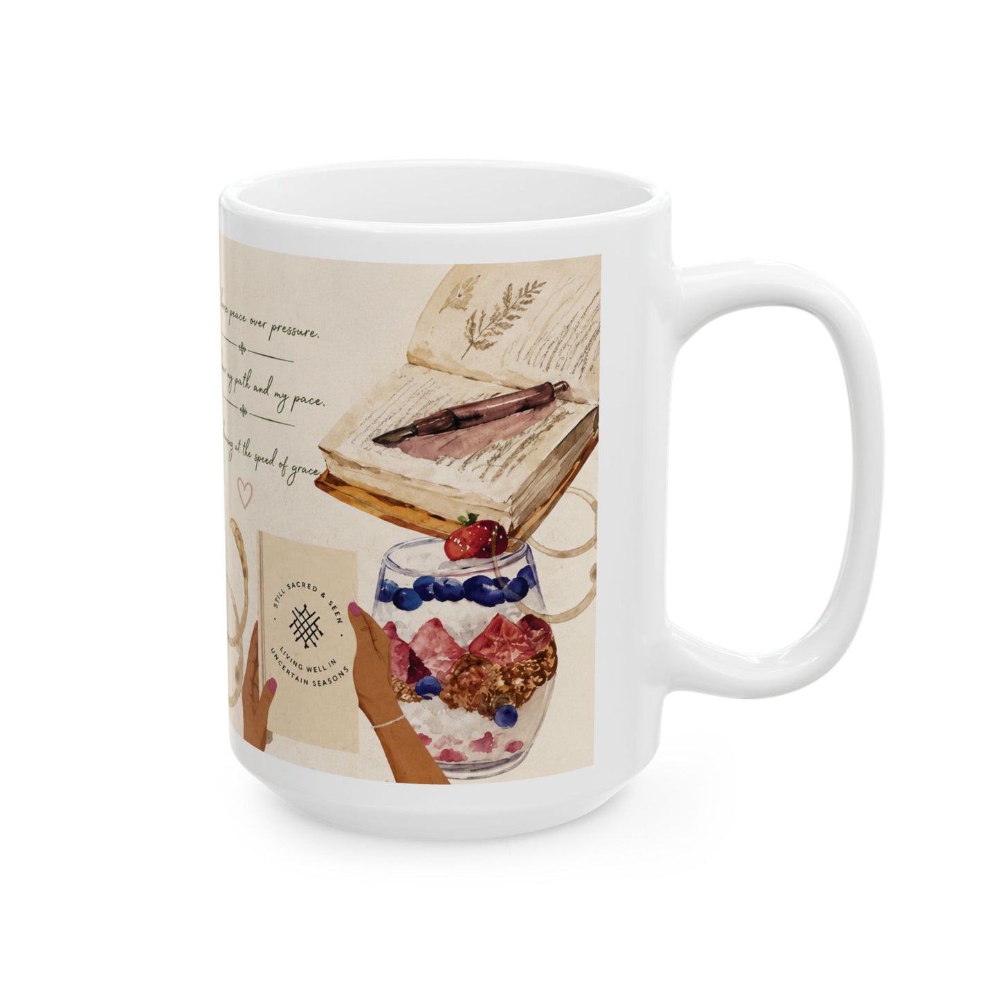 Still Sacred & Seen — Quiet Morning Inspirational Coffee Mug