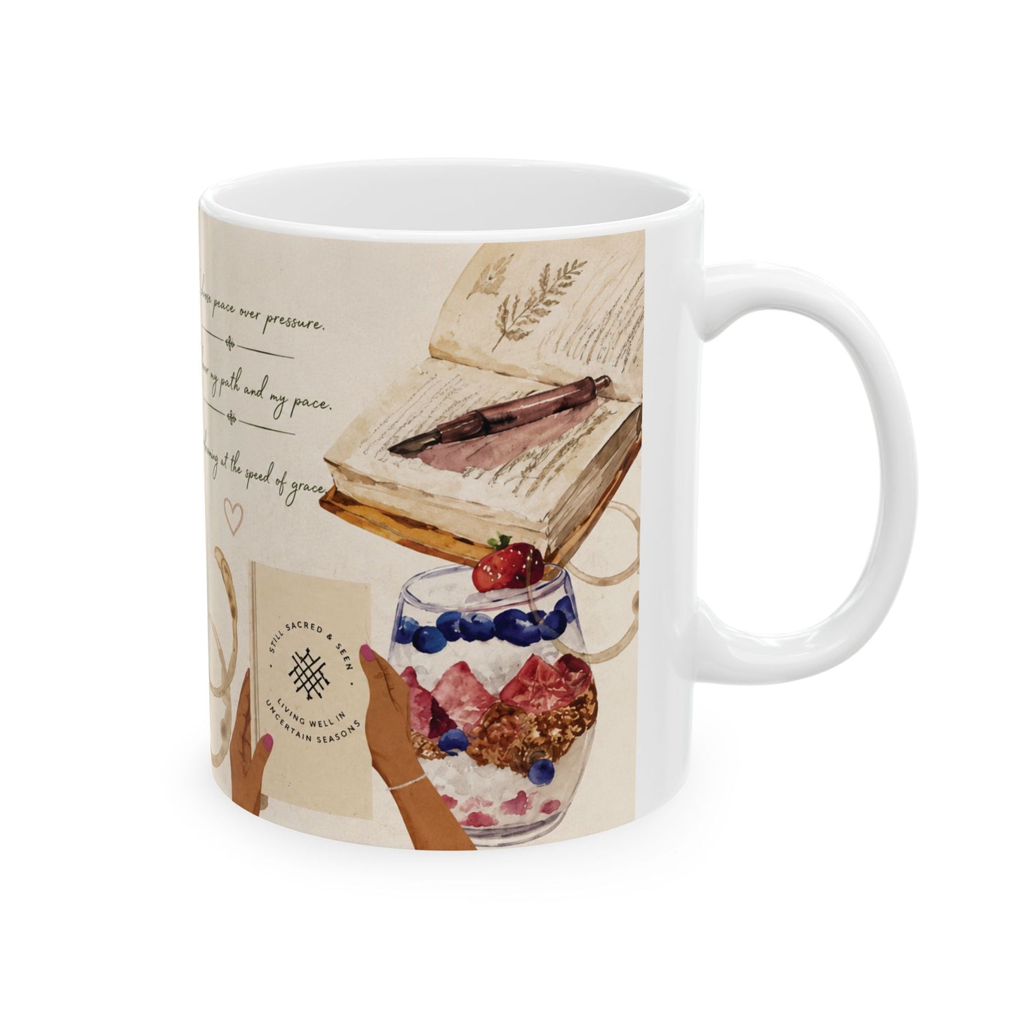 Still Sacred & Seen — Quiet Morning Inspirational Coffee Mug