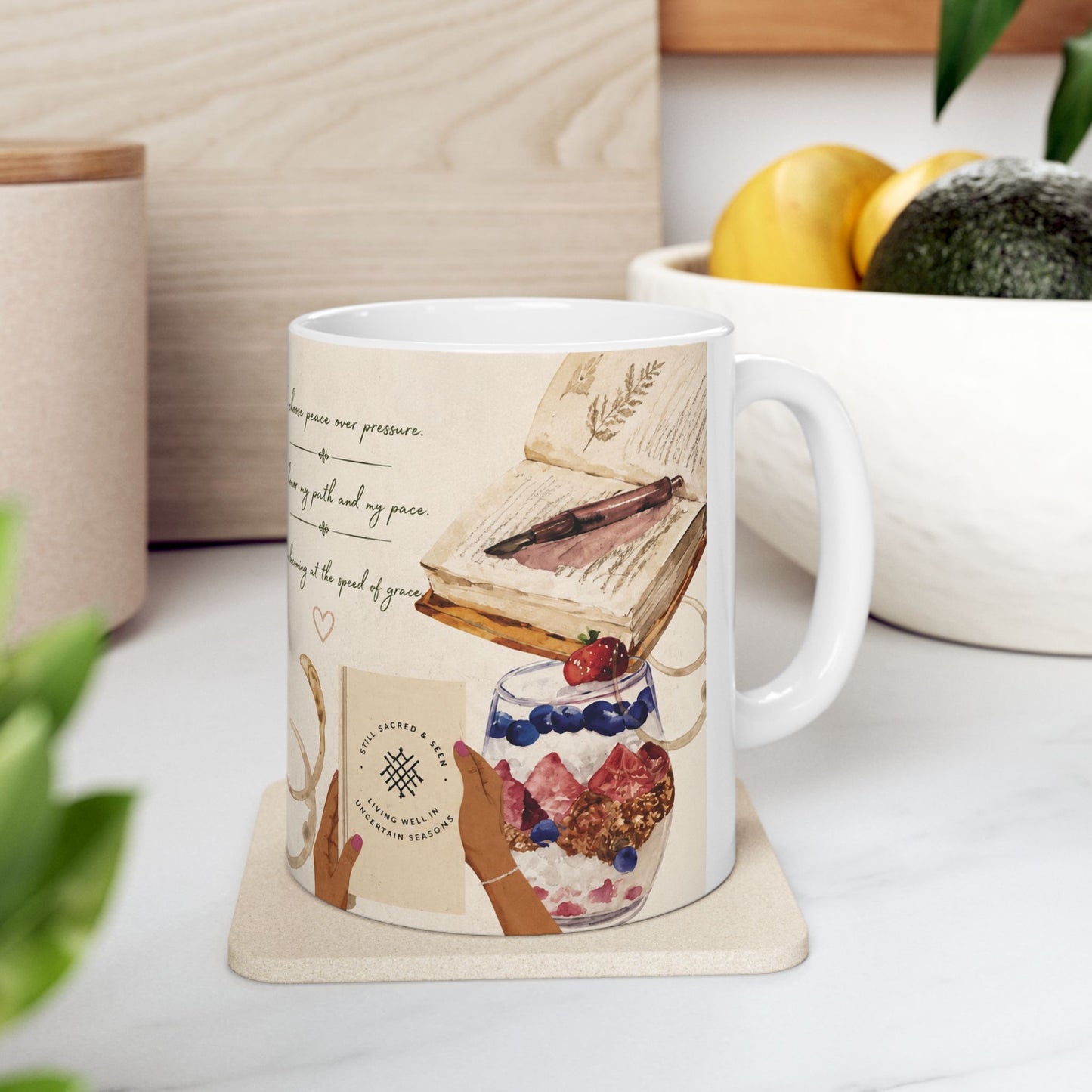Still Sacred & Seen — Quiet Morning Inspirational Coffee Mug
