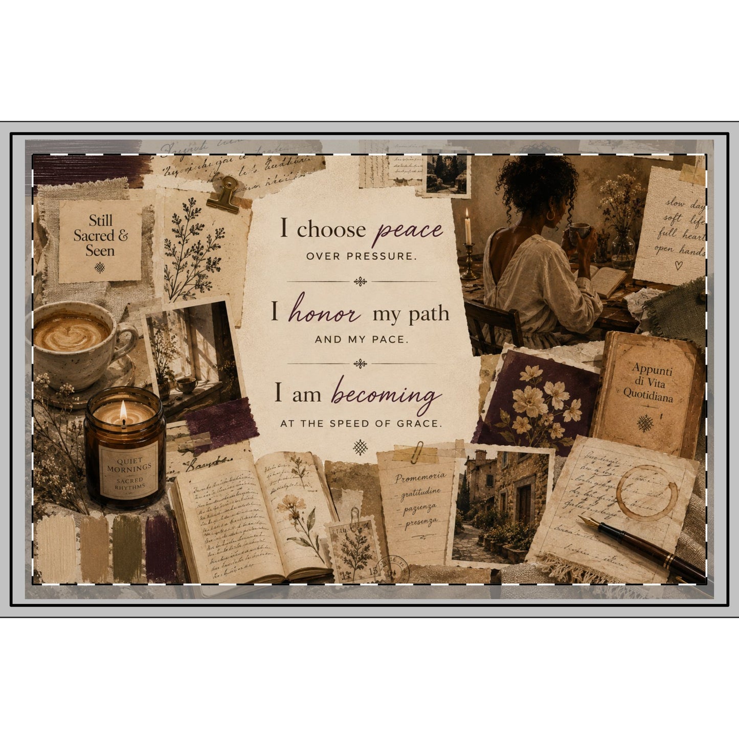 Still Sacred & Seen Quiet Mornings Serving Tray