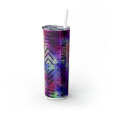 Dreamy Mudcloth Skinny Tumbler with Straw, 20oz