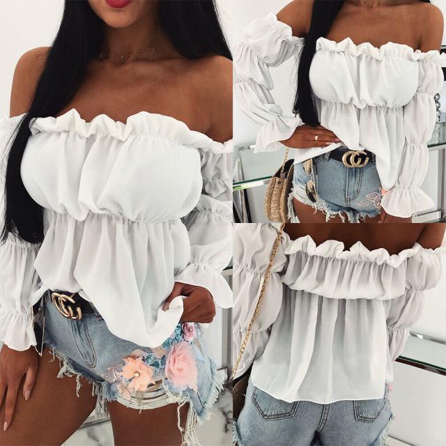 Off-Shoulder Long Sleeve Top