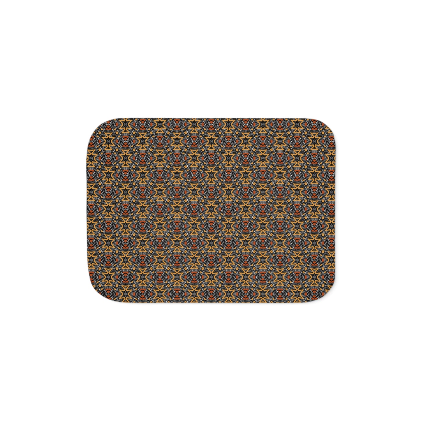 Mud Cloth Print Sherpa Blanket, Two Colors