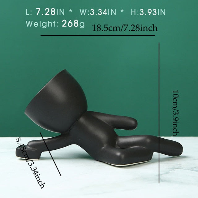 Creative Ceramics Little People Body Art Flower Pot