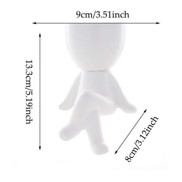 Creative Ceramics Little People Body Art Flower Pot