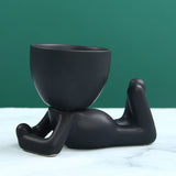 Creative Ceramics Little People Body Art Flower Pot